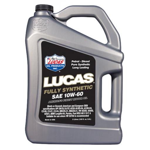 LUCAS 10W60 Fully Synthetic Motor Oil - 5 Litre