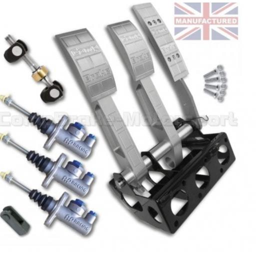 FORWARD FACING UNIVERSAL FLOOR MOUNTED HYDRAULIC PEDAL BOX KIT – PREMIER 3-PEDAL AP CYLINDERS [STD KIT]